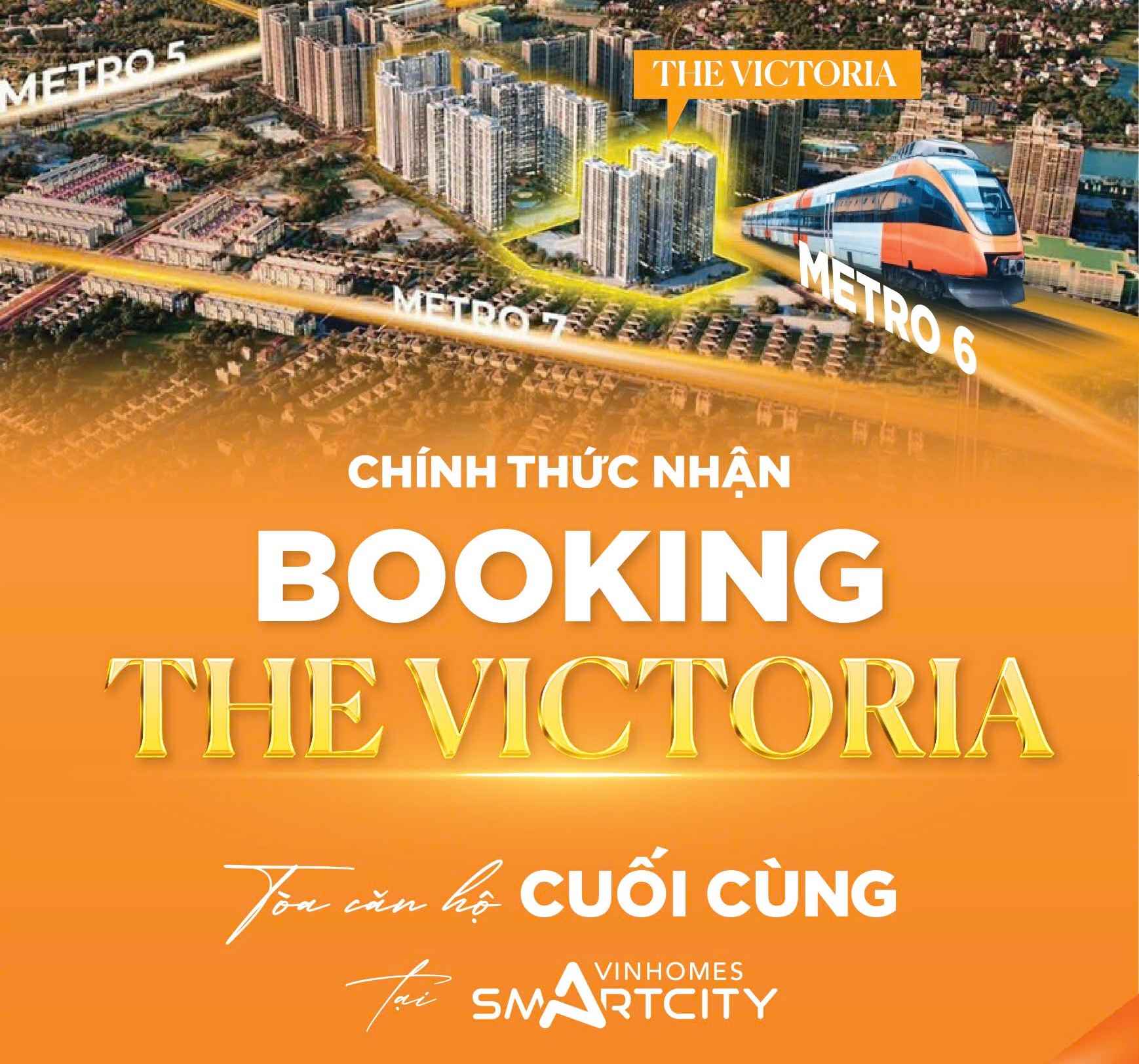 CHÍNH THỨC NHẬN BOOKING  THE VICTORIA - TÒA CĂN HỘ CUỐI CÙNG TẠI VINHOMES SMART CITY